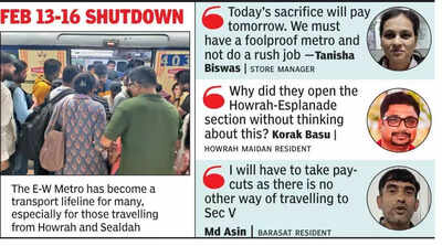Commuters cool about 4-day E-W train block