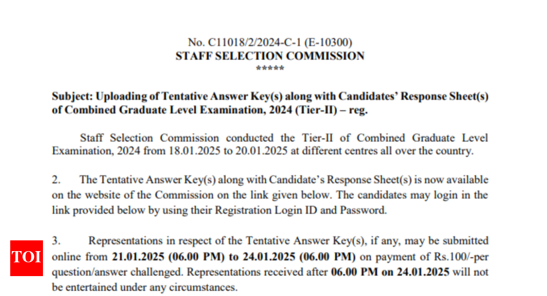 SSC CGL Tier II answer key 2024 objection window to close today, check ...