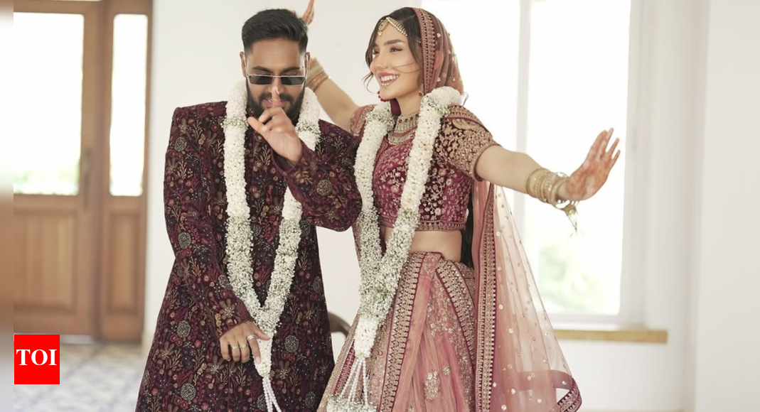 Indian rapper Emiway Bantai ties knot with singer-actor Swaalina dripping in purple-touched voguish ensembles | See pics