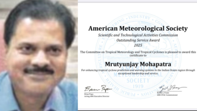 American meteorological society STAC award to IMD DG Mrutyunjay Mohapatra