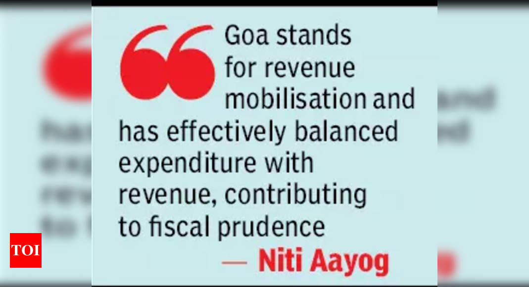 Niti Aayog praises Goa’s revenue mobilisation effort, ranks it in top 3