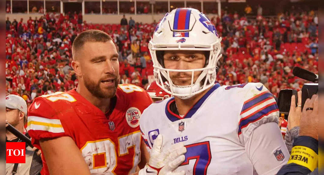 “Bull by the horns”: Travis Kelce says he always envisioned being like Josh Allen, a big quarterback with the ability to run and throw