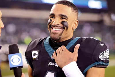 Jalen Hurts reported an improvement in his knee injury over the week, but  anticipates wearing a knee brace in the NFC championship game | NFL News -  The Times of India