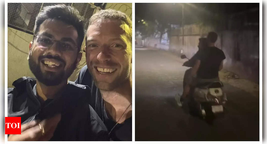 Coldplay's Chris Martin takes a ride on scooter with lucky fan; says 'It is such a pleasure to play in Ahmedabad for the very first time'