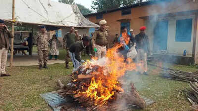 Cops in Jorhat, Lakhimpur destroy seized narcotics worth crores