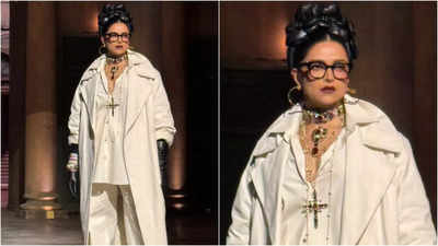 Deepika Padukone opens Sabyasachi's 25th anniversary show in her first post-motherhood appearance, fans compare her to Rekha