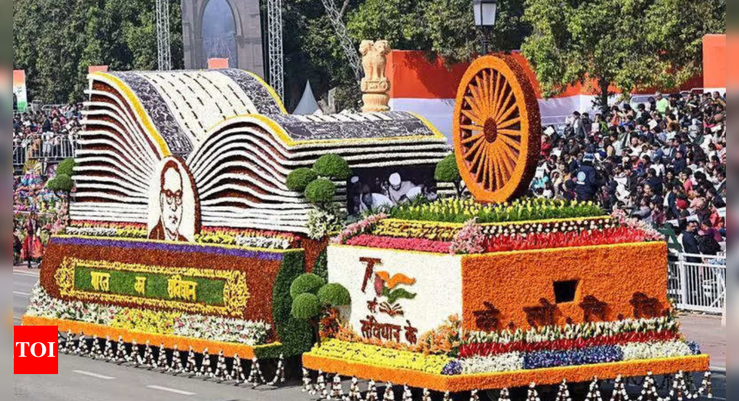 Constitution, its framer Ambedkar at the centre of Republic Day celebrations