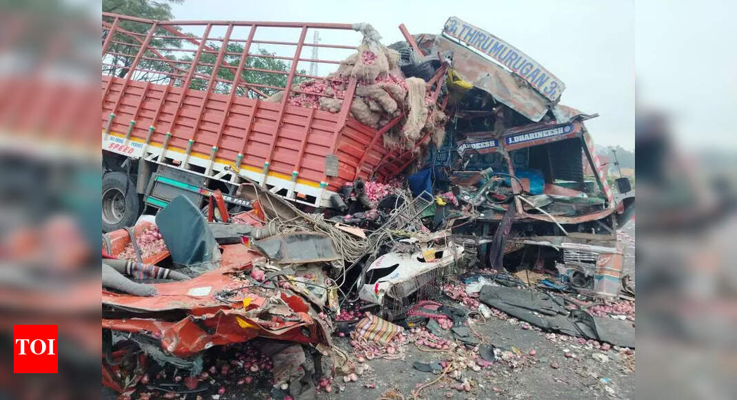 Four die as three vehicles collide on NH in Krishangiri | Coimbatore ...