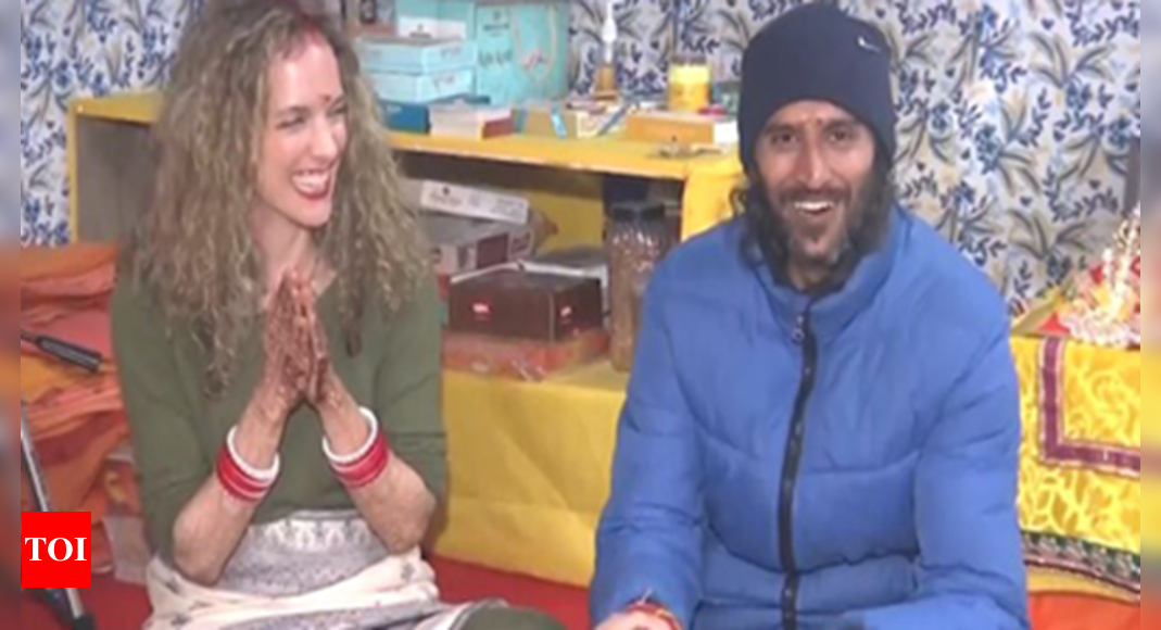 India's Siddharth marries Penelope from Greece with Vedic rituals during Maha Kumbh 2025