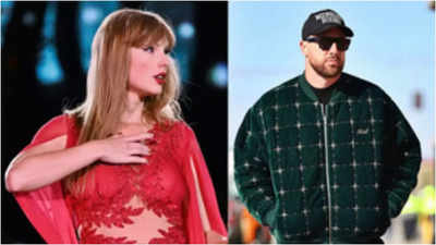 Taylor Swift, Travis Kelce pack on PDA as they share kisses on the field