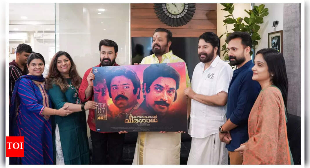 Mammootty’s ‘Oru Vadakkan Veeragatha’ trailer launched by Mohanlal alongside Suresh Gopi