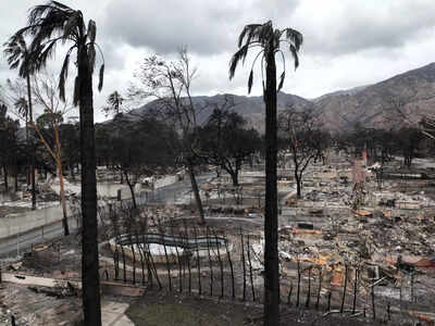 Winter downpours trigger mud flow in fire ravaged regions of Southern California