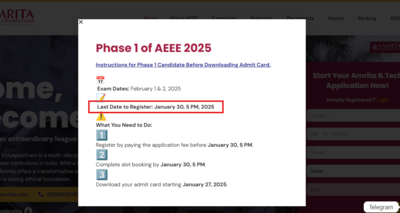 AEEE 2025 Registration Deadline Extended until January 30: Check the direct link to apply here