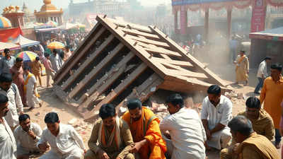 7 dead, 40 hurt as 65-ft high platform falls at UP Jain festival