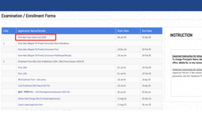 MPBSE Class 10 and 12 admit card 2025 released at mpbse.mponline.gov.in: Check direct link here