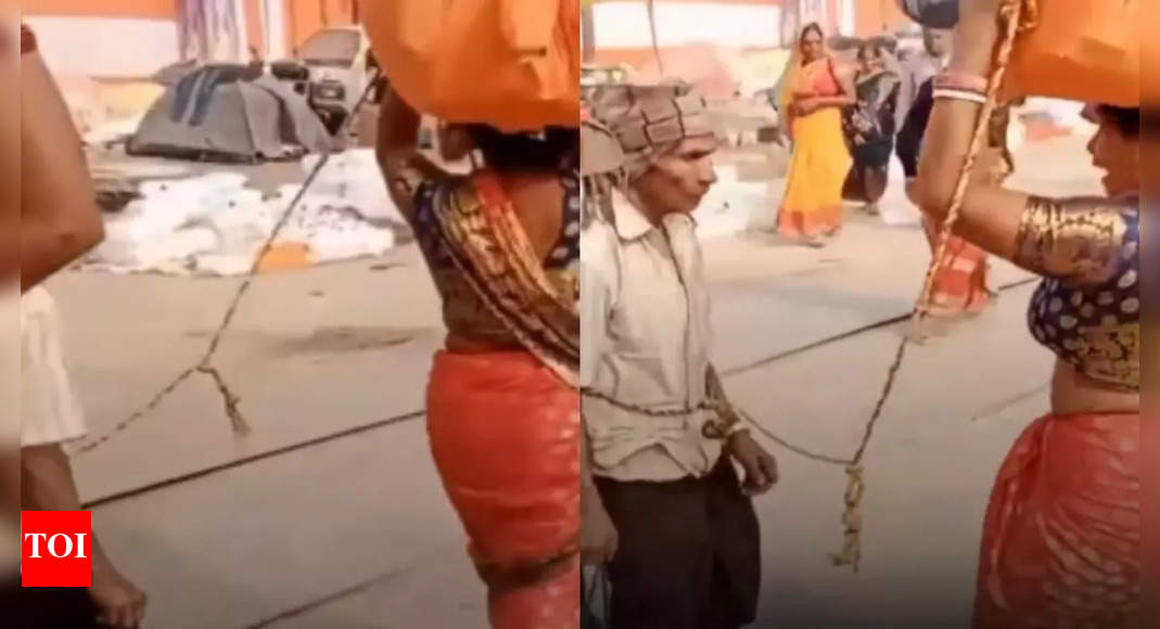 “Rope is very thin, but bond is very strong”: Couple takes ‘tied together’ to next level amid crowded Mahakumbh