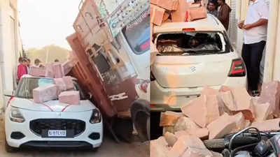 Maruti Swift built to last? Brand-new hatch braves stones, overturned truck in viral video!