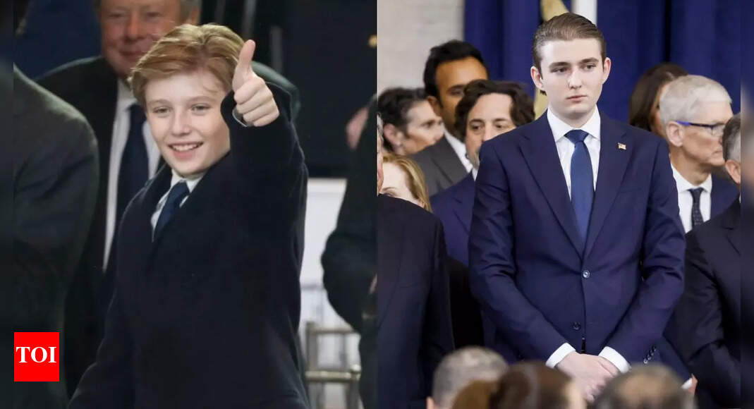 From cute to charismatic: This viral video captures Barron Trump's evolution over the years