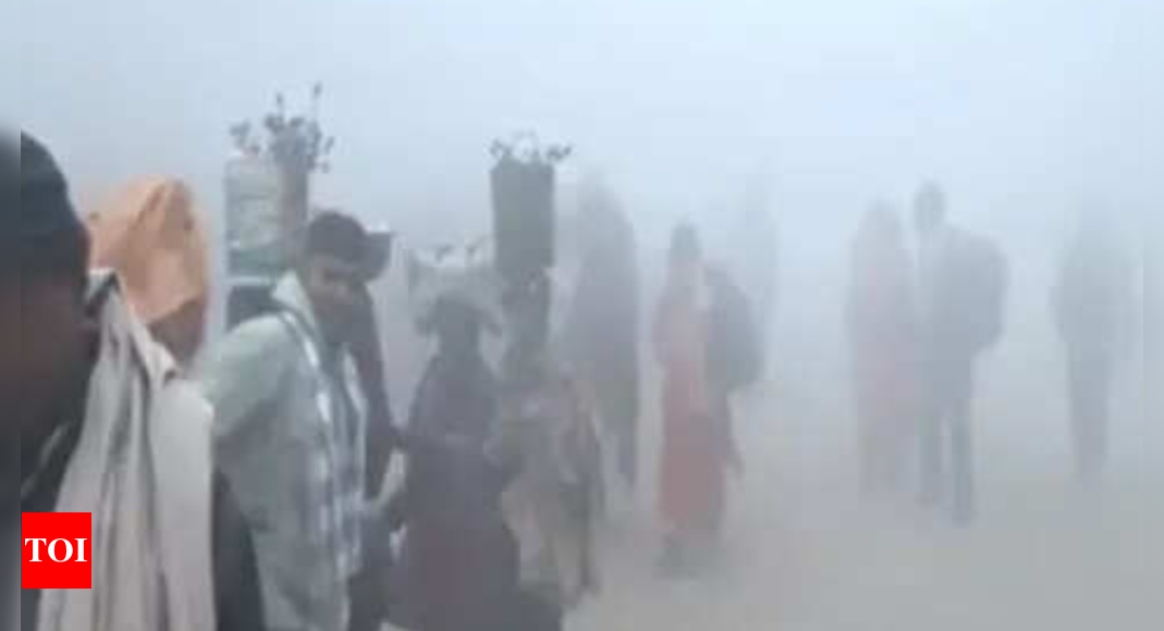 Large number of devotees flock to Maha Kumbh despite dense fog in Prayagraj