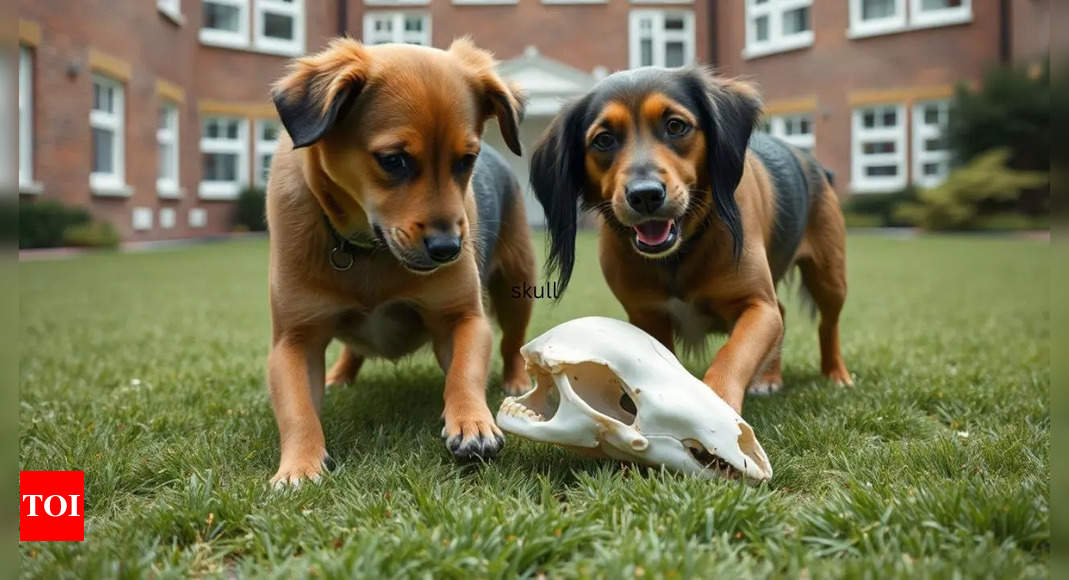 MP horror: Dogs seen playing with skull near medical college hostel