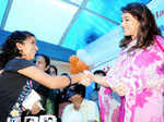Madhuri with Cancer affected kids