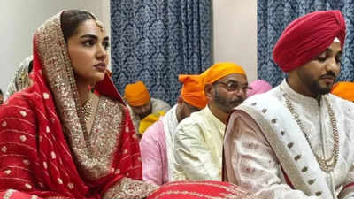 Rapper Raftaar and Manraj Jawanda tie the knot in a sikh ceremony after a traditional south Indian wedding - PICS