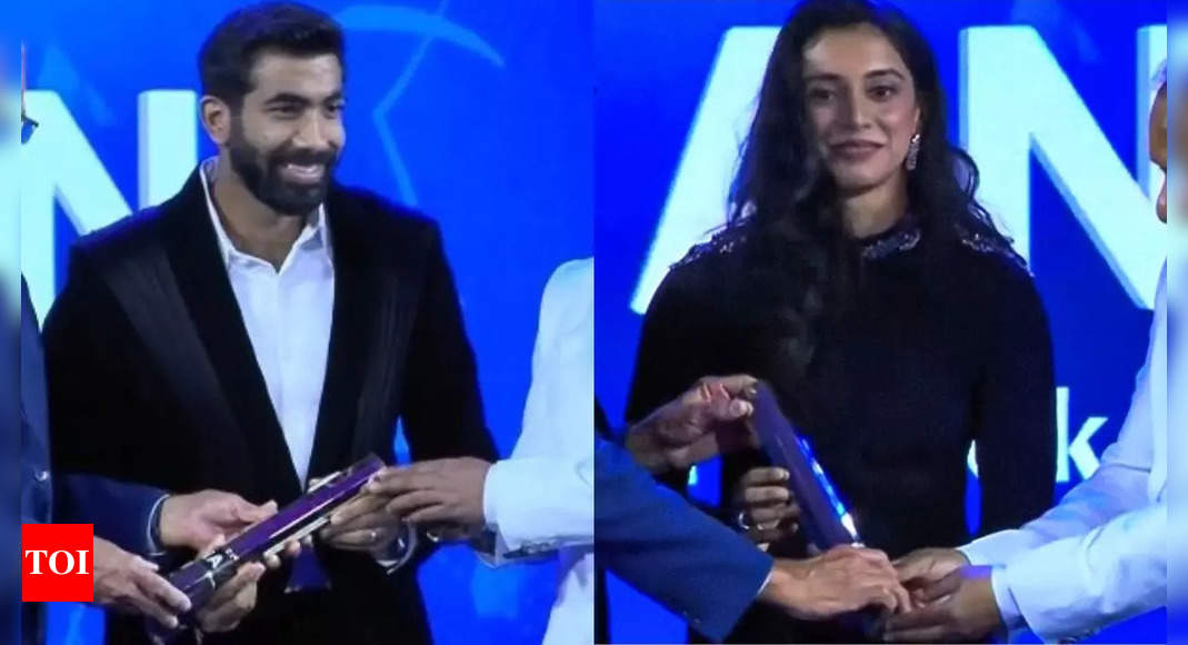 BCCI Naman Awards: Jasprit Bumrah, Smriti Mandhana named best international cricketers | Cricket News – The Times of India