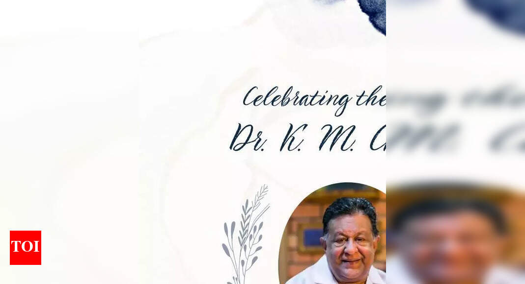 Rich tribute paid to Dr Cherian RMLIMS | Lucknow News - The Times of India