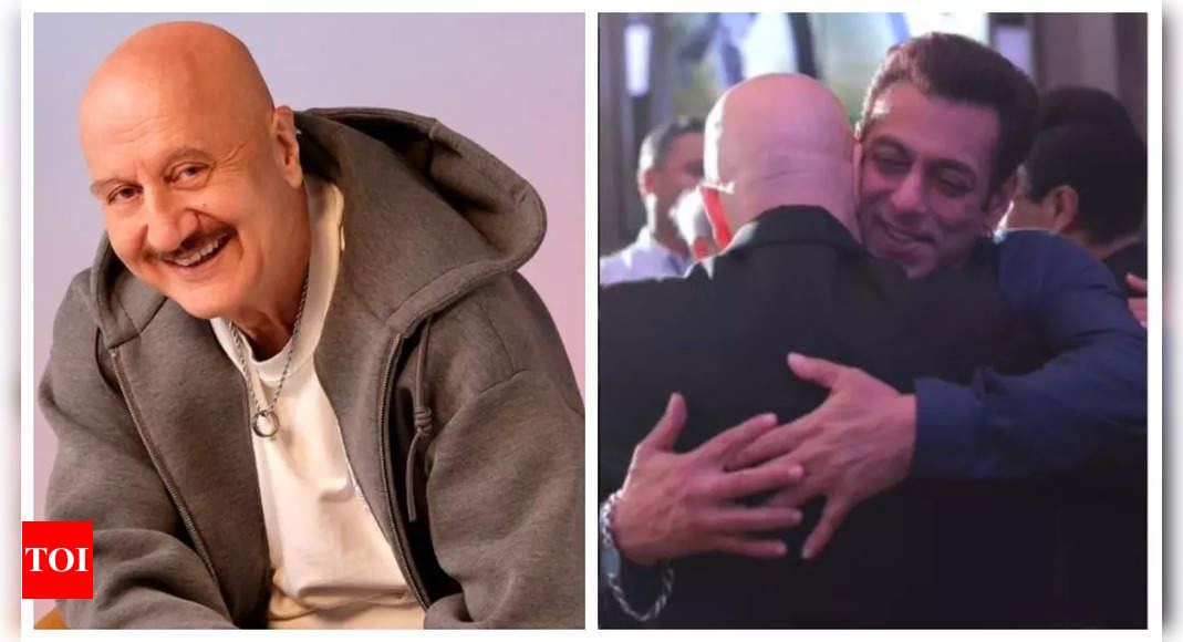 Anupam Kher talks about his 'saalo ki dosti' with Salman Khan as he shares a warm hug with the superstar - See photo