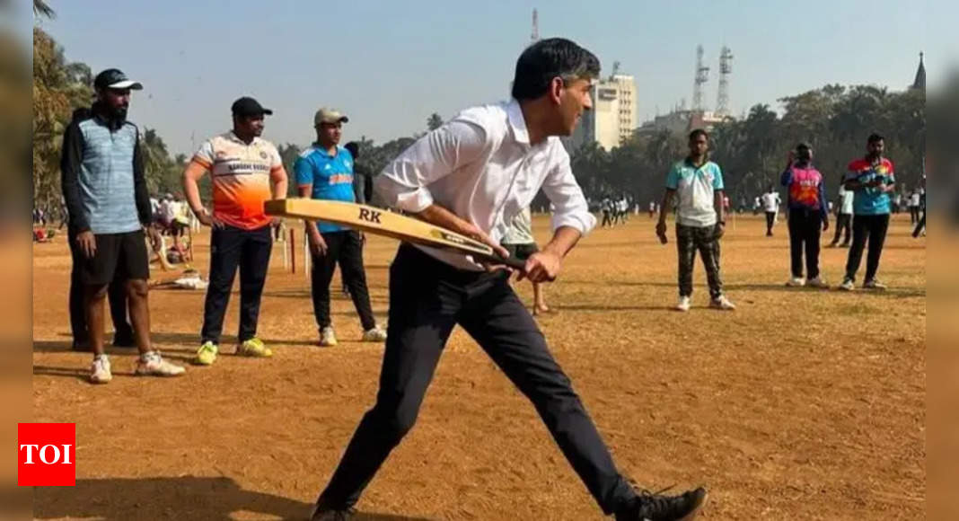 Former UK PM Rishi Sunak plays cricket in Mumbai, ‘Managed not to get out too many times’ – The Times of India