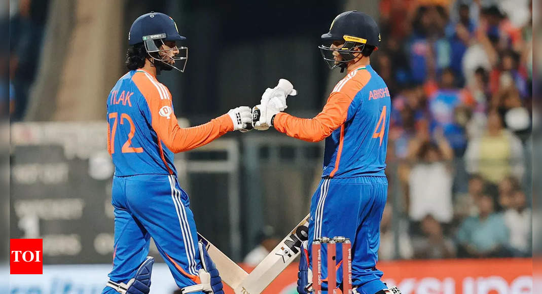 India register their highest Powerplay total in T20Is at Wankhede | Cricket News – The Times of India