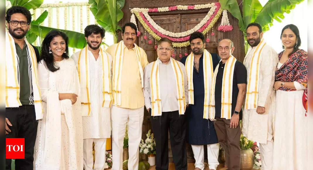 Dulquer Salmaan's Aakasamlo Oka Tara kicks off with pooja ceremony attended by Allu Aravind, Ashwini Dutt and Gunnam Gangaraju