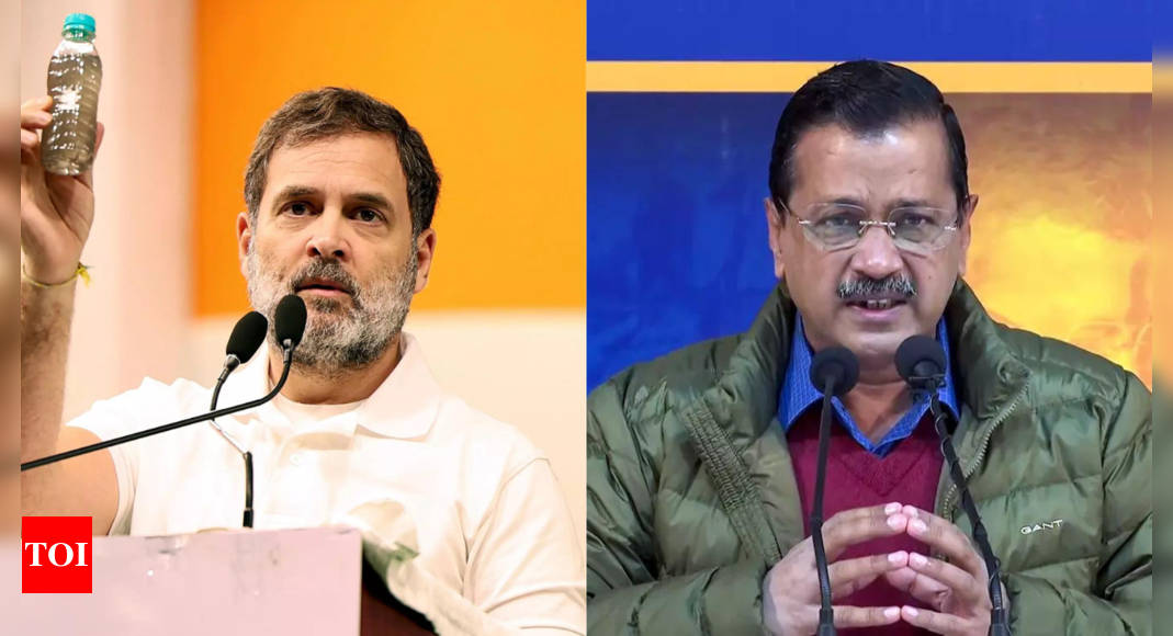 Rahul Gandhi attacks Kejriwal ahead of Delhi elections.