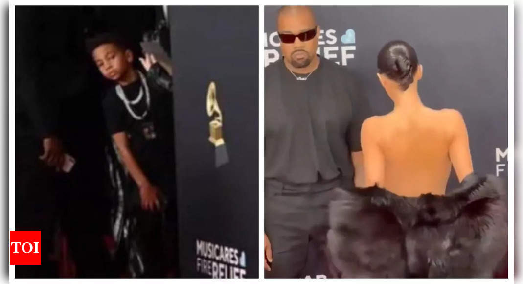 Child's SHOCKED reaction to Kanye West's wife Bianca Censori’s revealing Grammy look goes viral; Netizens call for arrest over 'indecent exposure'