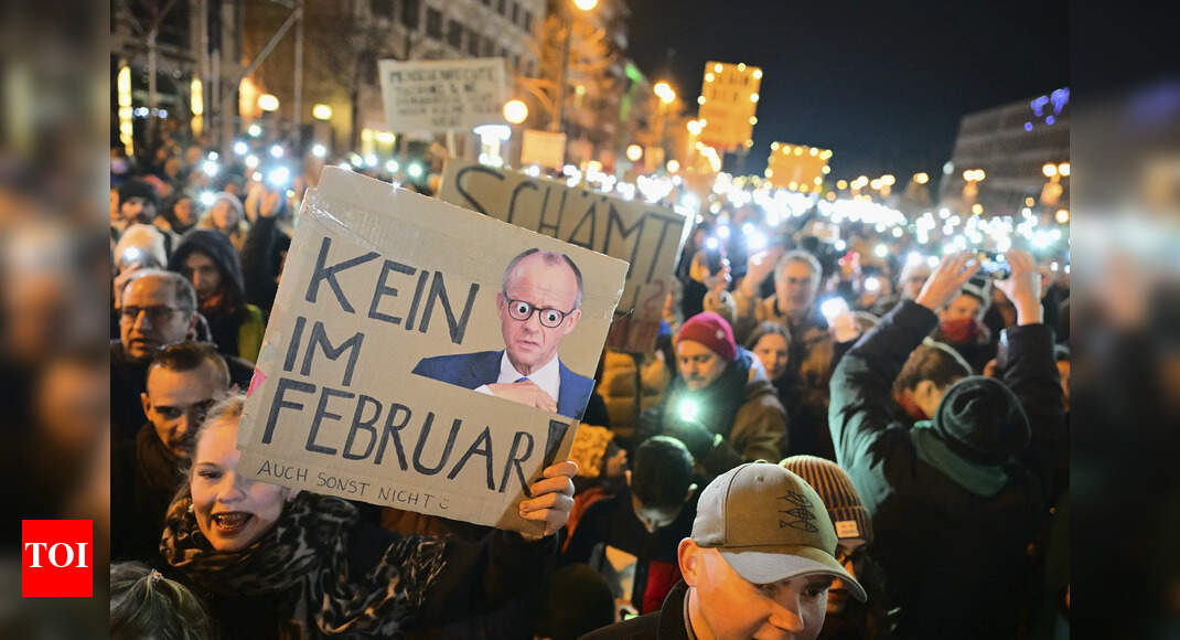 Berlin: 160,000 protest against CDU-AfD collaboration - The Times of India