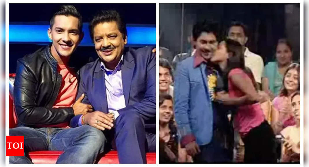 When Udit Narayan’s son Aditya Narayan was kissed and proposed by a fan on TV |