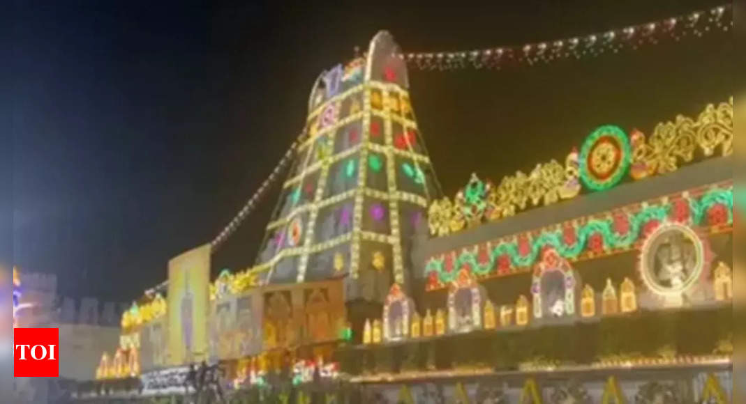 Andhra Pradesh's Tirupati temple radiates with light, floral decor as city gears up for grand 'Ratha Saptami' celebrations