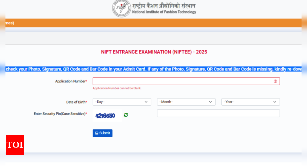 NIFT entrance exam 2025 admit card released: Check direct link here