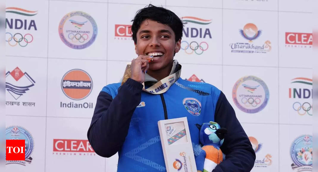 Swimming sensation Dhinidhi Desinghu adds ninth medal to her tally with latest gold at National Games