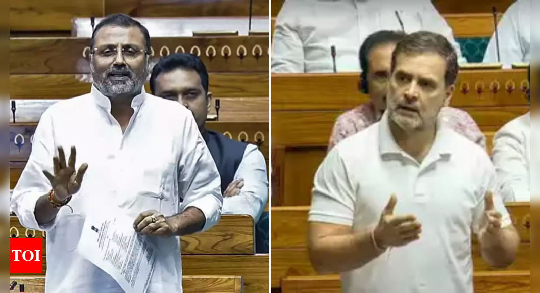 ‘Shamelessly distorted facts’: BJP’s Nishikant Dubey moves privilege motion against Rahul Gandhi | India News