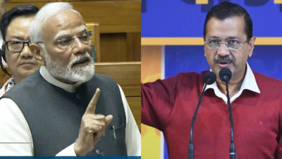 In Lok Sabha address, PM Modi renews 'sheesh mahal, AAP-da' attack on Arvind Kejriwal