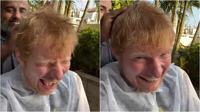 Ed Sheeran enjoys traditional Indian champi ahead of Chennai concert: Watch video