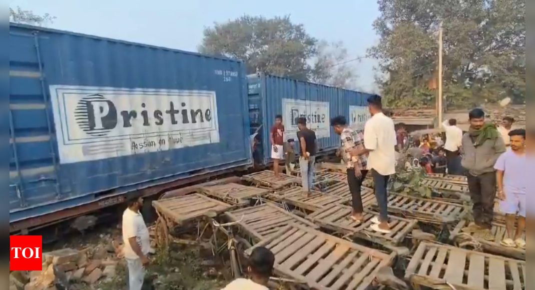 Freight train derailment in Odisha's Rourkela, wagon ploughs into road