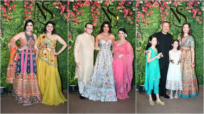 Priyanka Chopra, along with her in-laws, Mannara Chopra and others dazzle at Siddharth Chopra and Neelam Upadhyaya’s sangeet ceremony