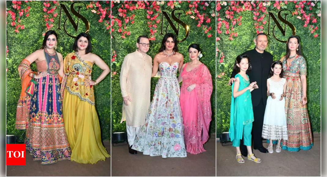 Priyanka Chopra, along with her in-laws, Mannara Chopra and others dazzle at Siddharth Chopra and Neelam Upadhyaya’s sangeet ceremony