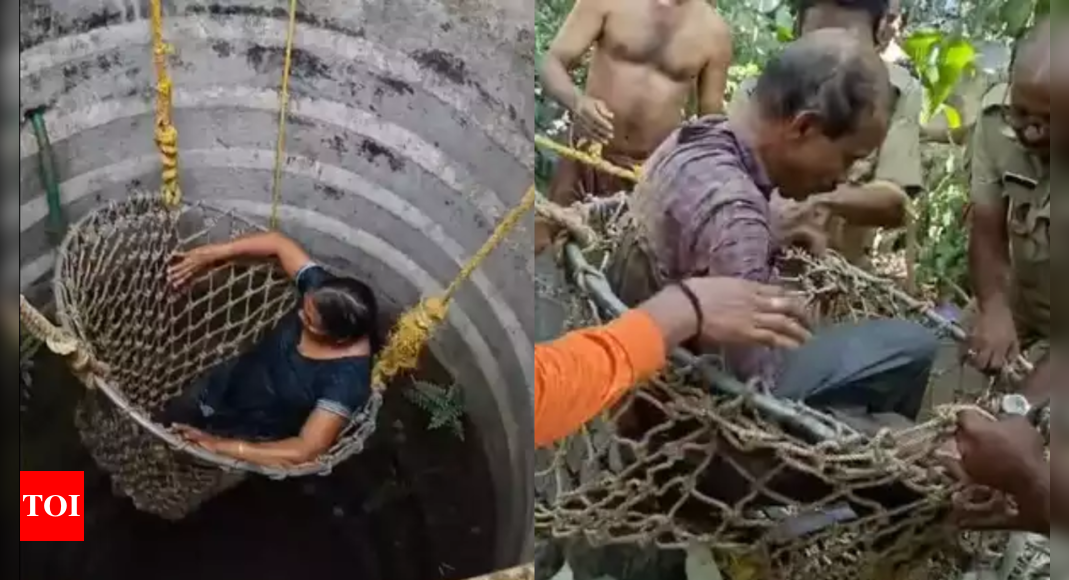 Watch: Kerala man falls into 40ft well, wife jumps in to save him