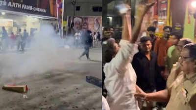 Ajith fans' weird celebrations at 'Vidaamuyarchi' FDFS shock netizens