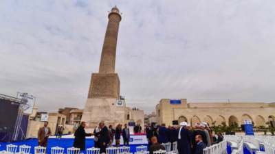 Iraq’s leaning ‘hunchback’ minaret rises again after years in ruins – The Times of India