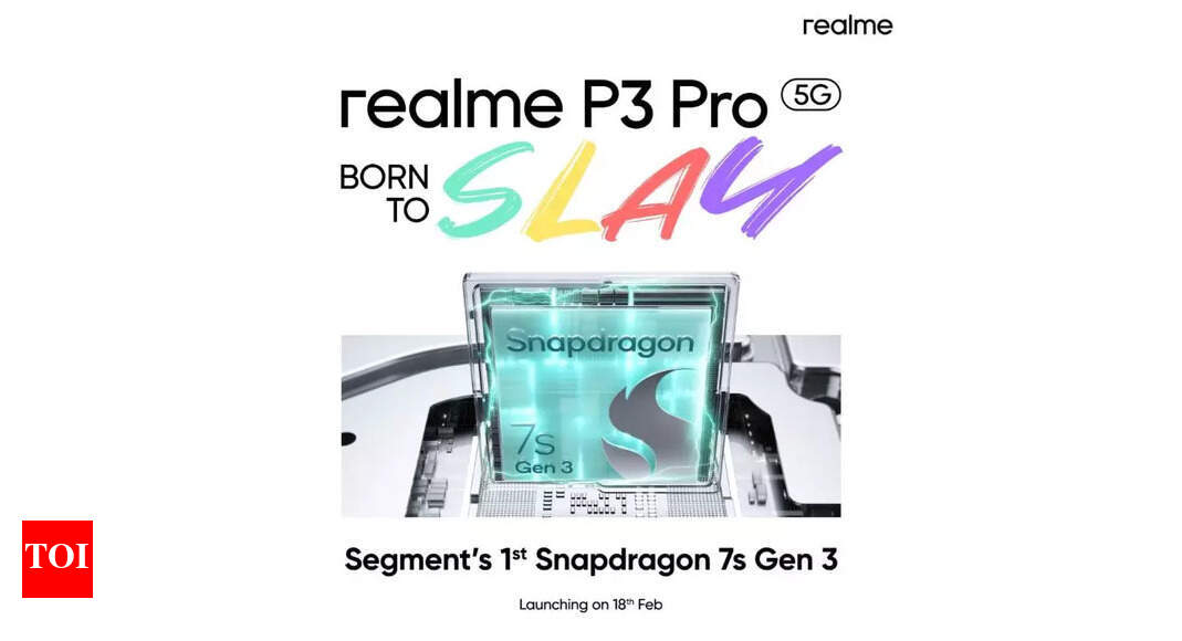 Realme P3 Pro smartphone to launch in India on February 18: Here’s what the smartphone will offer - The Times of India