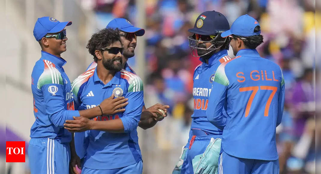 1st ODI: Ravindra Jadeja, Harshit Rana shine as India bowl out England for 248